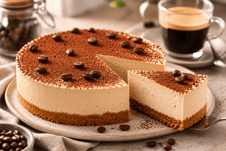 Lire la suite à propos de l’article Cheesecake au café sans cuisson